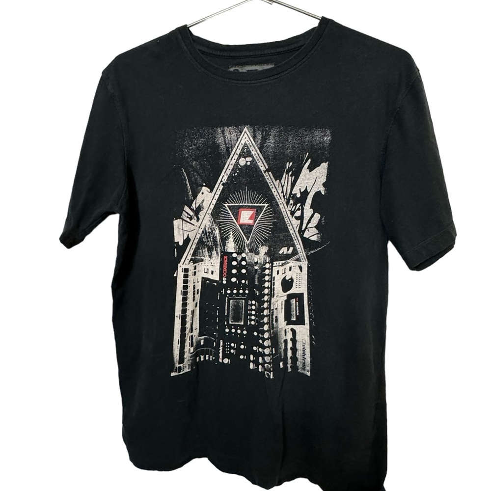 High End Belektron Music Guitar Band Knob House Men’s L T-Shirt DJ COLAB